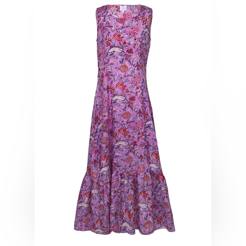 Pax Philomena Pink Floral Pearl Street Sleeveless Mermaid Dress Sz M